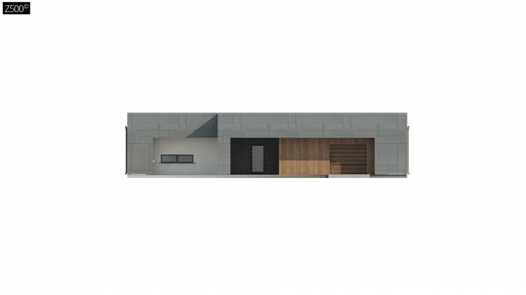 Современный односемейный дом с  плоской крышей