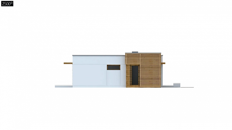 Одноэтажный дом в стиле тихоокеанского бунгало, с электрическим котлом