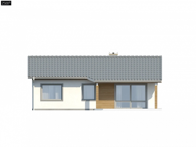 Компактный дом с двускатной крышей — выгодный, функциональный и практичный.