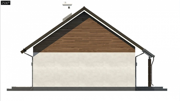 Версия проекта Z7 с углом наклона крыши 35 градусов.